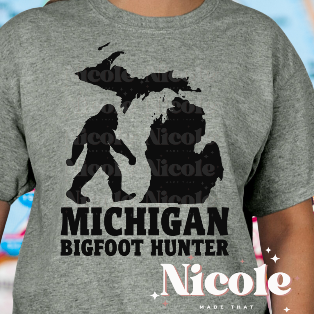 Michigan Bigfoot Hunter Unisex T-Shirt