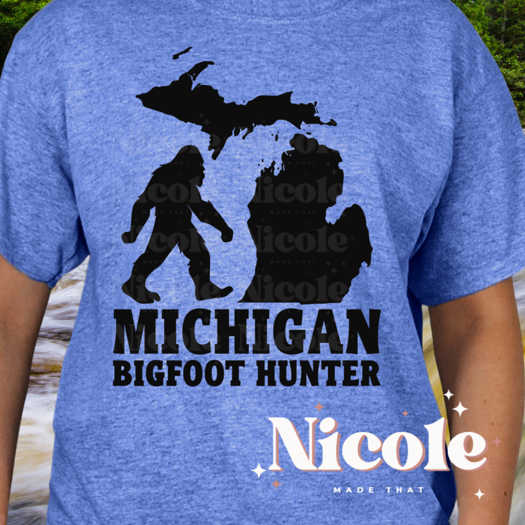 Michigan Bigfoot Hunter Unisex T-Shirt